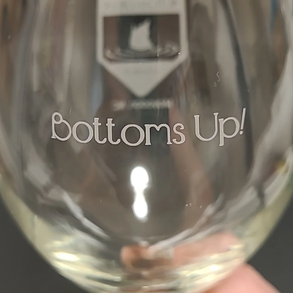 Autumn Creek Vineyards, Bottoms Up Wine Glass